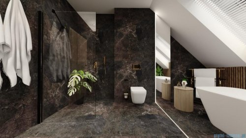 Vitalle NOLA ścianka Walk-In 110x200 cm czarna VNTWF110203PK