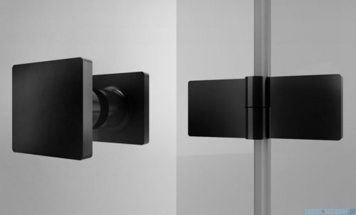 SanSwiss Annea Black Line kabina kwadratowa 110x110cm profile czarne AN13G11000607/AN13D11000607