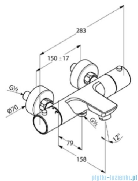 Kludi Objekta jednouchwytowa bateria wannowo-natryskowa z termostatem 352010538