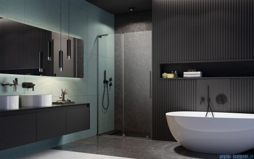 Radaway Furo SL Brushed GunMetal DWJ drzwi prysznicowe 90cm lewe szczotkowany grafit 10307472-92-01L/10110430-01-01