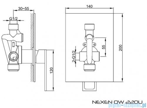 Kohlman Nexen Podtynkowa bateria prysznicowa QW220U
