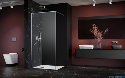 Radaway Modo F II Brushed Nickel kabina Walk-in 155x201cm Szczotkowany Nikiel szkło przejrzyste 10409155-91-01