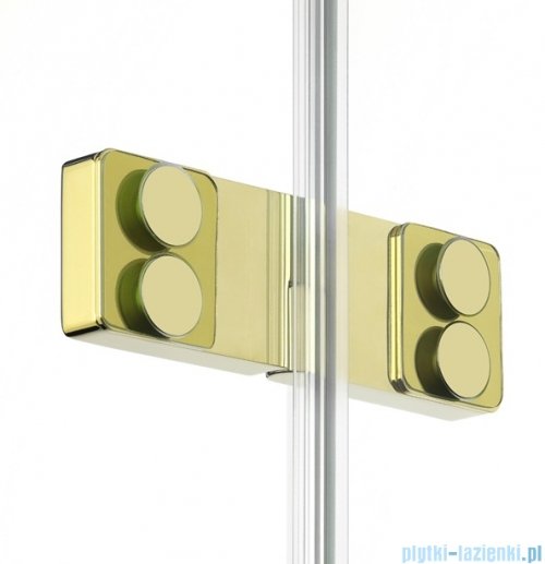 New Trendy Eventa Gold Shine kabina prysznicowa prostokątna 80x90x200 cm lewa przejrzyste Złoty połysk EXK-4691