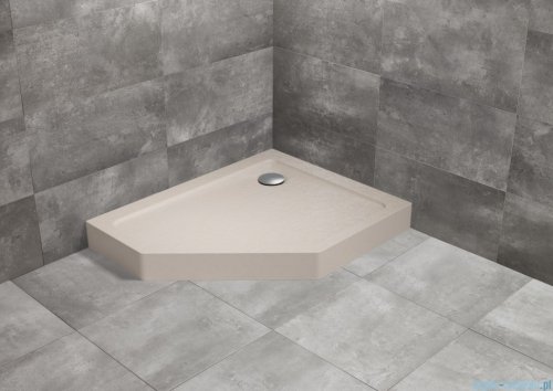 Radaway Doros PT E Compact Stone brodzik pięciokątny 100x90 prawy kaszmirowy SDRPTP1090-05-84SR
