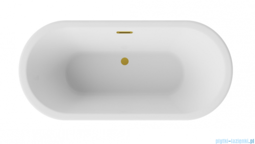 Besco Ziva B&amp;W 160x75 cm wanna wolnostojąca + syfon + maskownica odpływu Gun metal Grafit postument Biały #WWA160ZBSGR