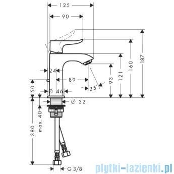 Hansgrohe Metris Jednouchwytowa bateria umywalkowa 100mm DN15 31088000
