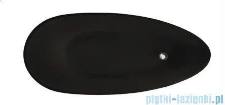 Besco Goya XS Black 142x62cm wanna wolnostojąca czarna + odpływ klik-klak 