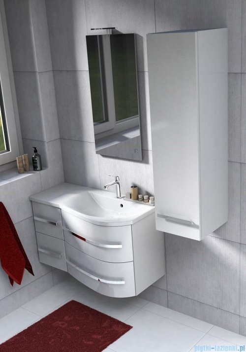 Oristo Opal szafka z umywalką prawa 90x50x44cm biały połysk OR30-SD4S-90-1-P/UME-OP-90-92-P