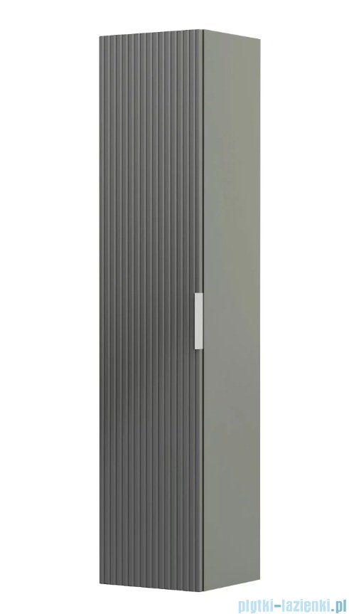 Oristo Etna szafka boczna wysoka Ryflowana 35x160x32cm Oliwkowy Mat OR52-SB1D-35-17R
