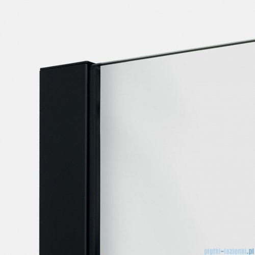 New Trendy Nesta Black parawan nawannowy ze wspornikiem prostopadłym 50x150 cm szkło przejrzyste P-0197-WP