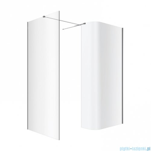 Excellent Vidoq walk-in kabina prysznicowa gięta, ścianka prosta 90cm, ścianka gięta 83cm chrom KAEX.1507.K.0900.0830.CR