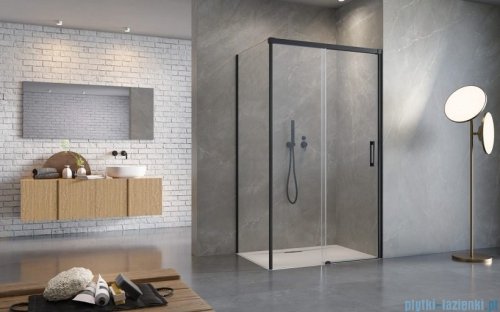 Radaway Idea Black Kds kabina prysznicowa 120x75 prawa czarny mat/szkło przejrzyste 10115120-54-01R/10117075-01-01