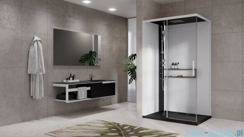 Novellini Glax 2 2.0 kabina z hydromasażem 120x90 lewa czarna G222P299ST1-1HU