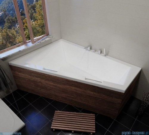 Riho Doppio wanna asymetryczna 180x130cm z hydromasażem Boss prawa BA90-WNPLBS-P