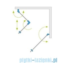 Radaway Nes Brushed Gold KDD B / KDD I kabina 80x80cm lewa szczotkowane złoto przejrzyste 10024080-99-01L/10015080-99-01R
