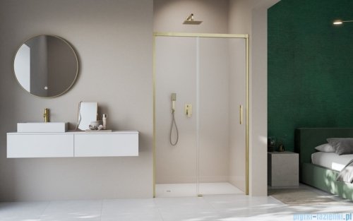Radaway Idea 8 Dwj Brushed Gold drzwi wnękowe 130cm lewe szczotkowane złoto 10330670-99-01L/10350603-01-01