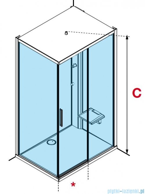 Novellini Glax 1 2.0 kabina z sauna parową 120x80 prawa srebrna G212P120DT5-1BB