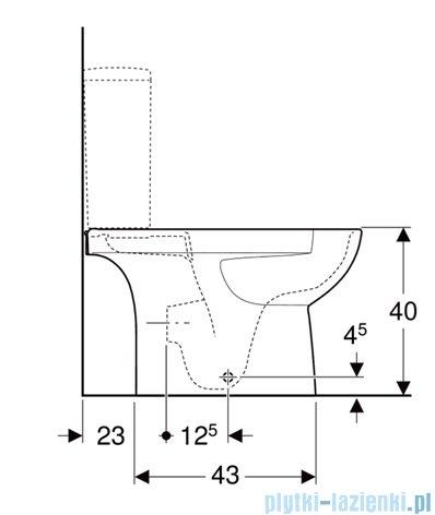 Geberit Selnova Miska stojąca lejowa Rimfree 500488017