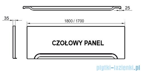 Ravak Przedni panel A 170 do wanien CZ001V0A00
