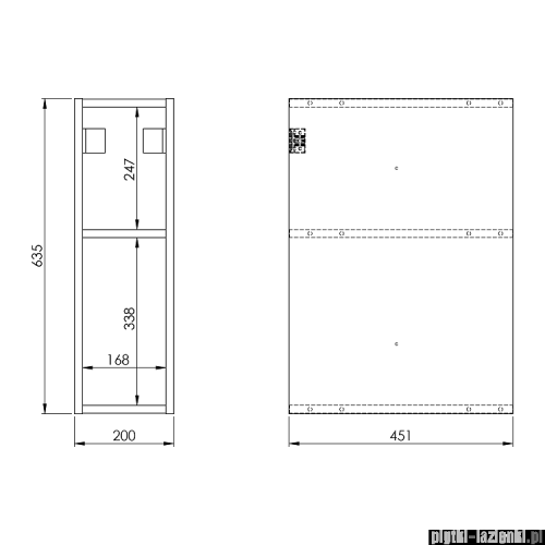 Elita Look moduł 20x63x45cm biały połysk 167101