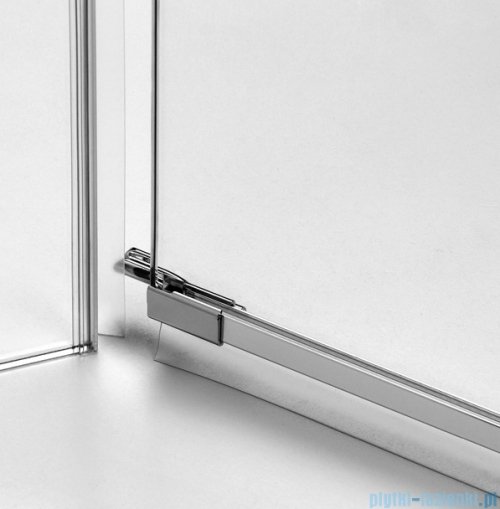 New Trendy Eventa Black Chrome kabina prysznicowa przyścienna 90x80x200 przejrzyste Prawa czarny połysk EXK-6255