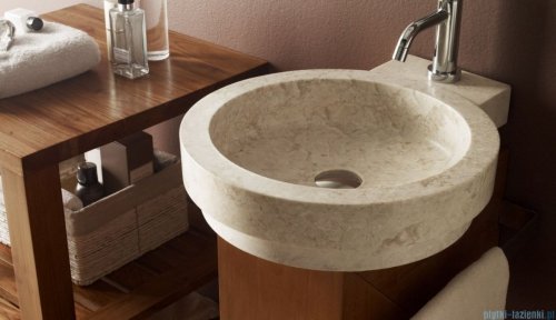 Bathco Icono umywalka nablatowa kamienna 40x45cm beige 00338