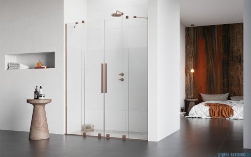 Radaway Furo Brushed Copper DWD drzwi prysznicowe 180cm szczotkowana miedź 10108488-93-01/10111442-01-01