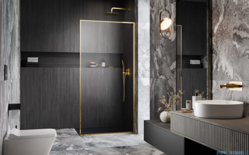 Radaway Modo F SL Gold II kabina Walk-in 65x201,6cm prawa złoty połysk szkło przejrzyste 10419065-09-01R