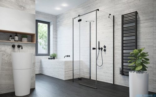 Radaway Essenza Black Kdj+S kabina 90x120x90cm lewa szkło przejrzyste 1384050-01-01/1385024-54-01L/1384050-01-01