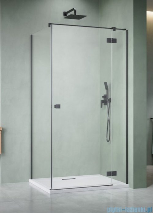Radaway Essenza Kdj Brushed GunMetal kabina 90x110cm prawa szczotkowany grafit 1385044-92-01R/1384053-01-01