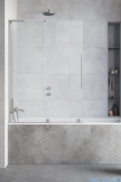 Radaway Furo Brushed Nickel SL PND II parawan nawannowy 110cm lewy szczotkowany nikiel 10309588-91-01L/10112544-01-01
