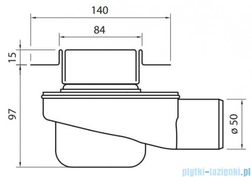 Wiper New Premium Sirocco Odpływ liniowy z kołnierzem 50 cm syfon drop 50 szlif 500.0170.02.050