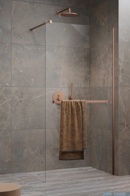 Radaway Modo New II Brushed Copper z wieszakiem kabina Walk-in 110x200 szczotkowana miedź 389114-93-01W