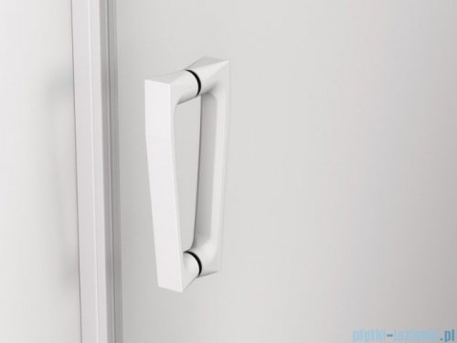 SanSwiss Cadura White Line drzwi wahadłowe 90cm dwuczęściowe profile biały mat CA2C0900907