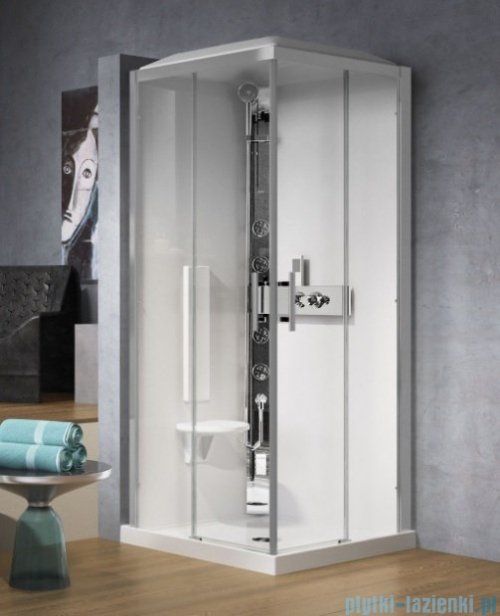 Novellini Glax 3 A90 kabina z hydromasażem 90x90 chrom GL3A90T1-1K
