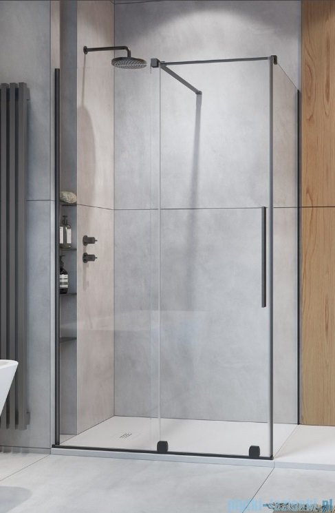 Radaway Furo Kdj Brushed GunMetal kabina 120x100cm lewa szczotkowany grafit 10104622-92-01L/10110580-01-01/10113100-01-01