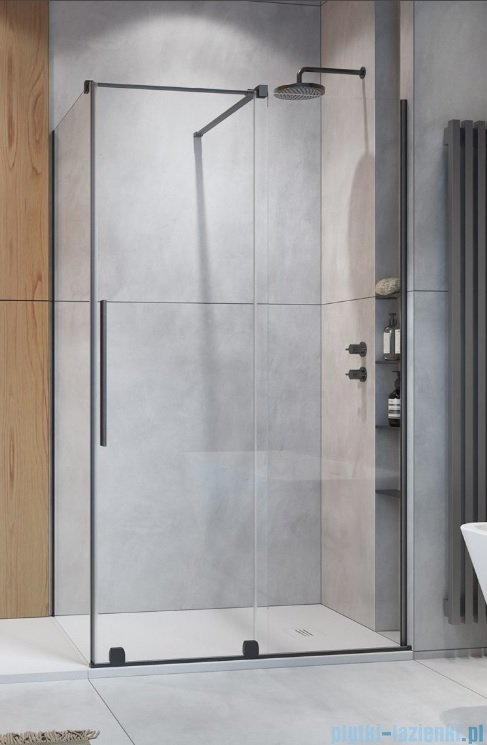 Radaway Furo Kdj Brushed GunMetal kabina 160x70cm prawa szczotkowany grafit 10104822-92-01R/10110780-01-01/10113070-01-01