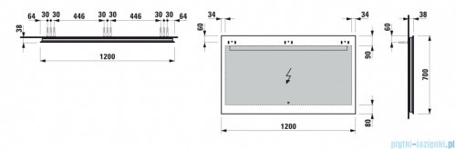 Luafen LEELO lustro LED 120x70 cm H4476729501441