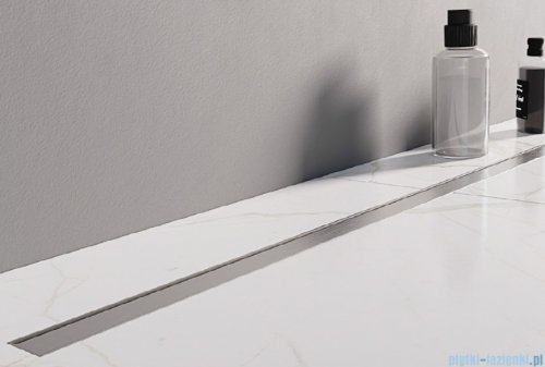 New Trendy Visio Slim odpływ liniowy z rusztem szczotkowanym w kolorze chrom 90x3,2 cm OL-0089