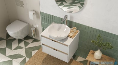 Excellent Design Korek klik-klak umywalkowo bidetowy, korpus złoty połysk pokrywa ceramiczna biały mat ARIN.1485.K.01.WHMGL