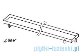 Tece Ruszt prosty Plate ze stali nierdzewnej Tecedrainline do wypełnienia płytkami 120 cm połysk 6.012.70
