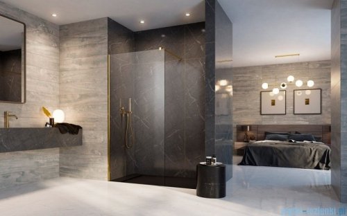 Radaway Modo New Gold II kabina Walk-in 95x200 złoty połysk/szkło przejrzyste 389095-09-01