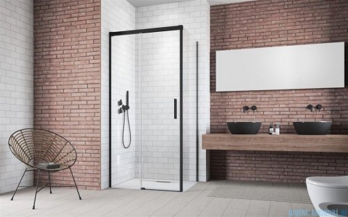 Radaway Idea Black Kdj kabina prysznicowa 120x70 prawa czarny mat/szkło przejrzyste 387042-54-01R/387048-54-01L