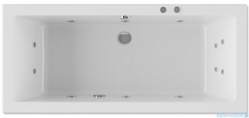 Riho Lugo 190x90cm wanna prostokątna z hydromasażem Pneumatic prawa + nogi + syfon BT05-PNE-P