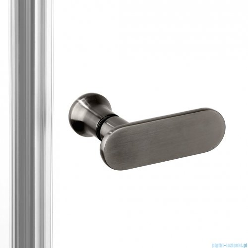New Trendy New Soleo Gunmetal Brushed 70x110x195 cm kabina wspornik prosty grafit szczotkowany/szkło przejrzyste K-2129-WP