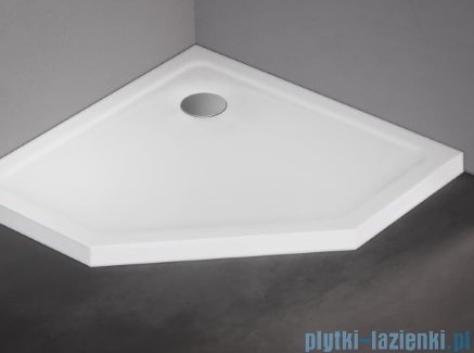 New Trendy Mild brodzik akrylowy pięciokątny 90x90x4,5 cm biały B-0624