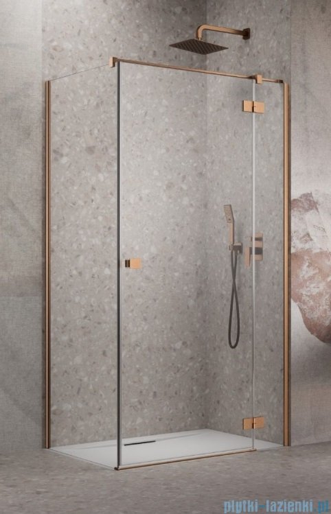 Radaway Essenza Kdj Brushed Copper kabina 100x70cm prawa szczotkowana miedź 1385040-93-01R/1384048-01-01