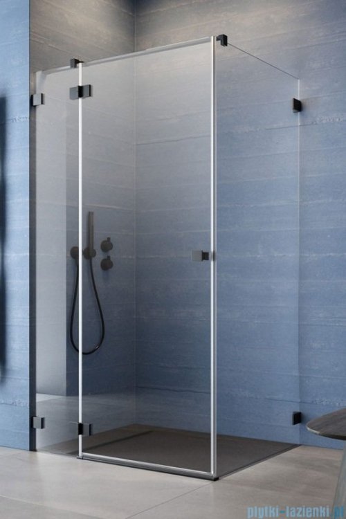 Radaway Essenza Pro Black Kdj kabina 80x110cm lewa czarny mat/szkło przejrzyste 10097080-54-01L/10098110-01-01