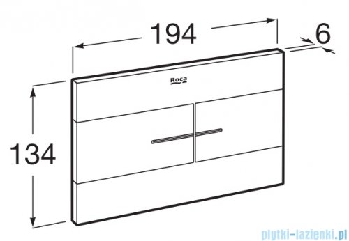 Roca Duplo S PS2 przycisk spłukujący podwójny Brushed Inox Everlux-PVD  A890224304
