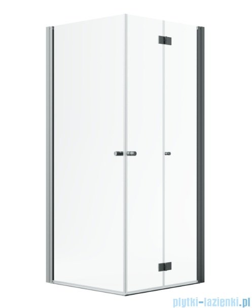 Radaway Nes Black KDD B / KDD I kabina 80x80cm prawa czarny mat/przejrzyste 10024080-54-01R/10015080-54-01L